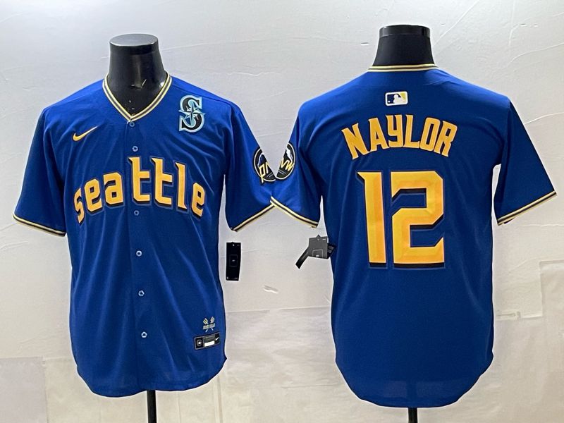 Men Seattle Mariners #12 Naylor blue Game Nike MLB 2025 Jersey 002->seattle mariners->MLB Jersey
